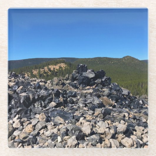 Big Obsidian Flow Glasuntersetzer (Vorderseite)