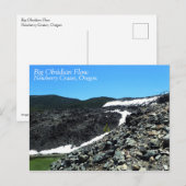 Big Obsidian Flow, Oregon Postkarte (Vorne/Hinten)