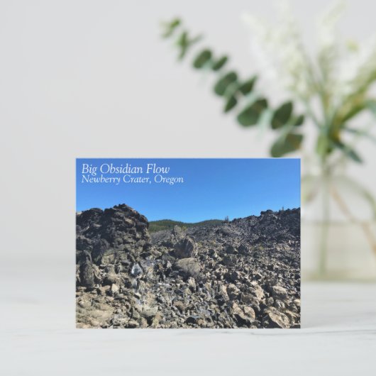 Big Obsidian Flow, Oregon Postkarte (Stehend Vorderseite)