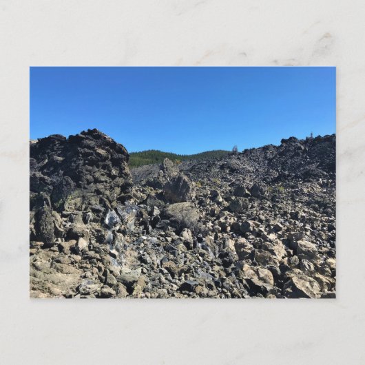 Big Obsidian Flow, Oregon Postkarte (Vorderseite)