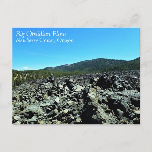 Big Obsidian Flow Postkarte (Vorderseite)