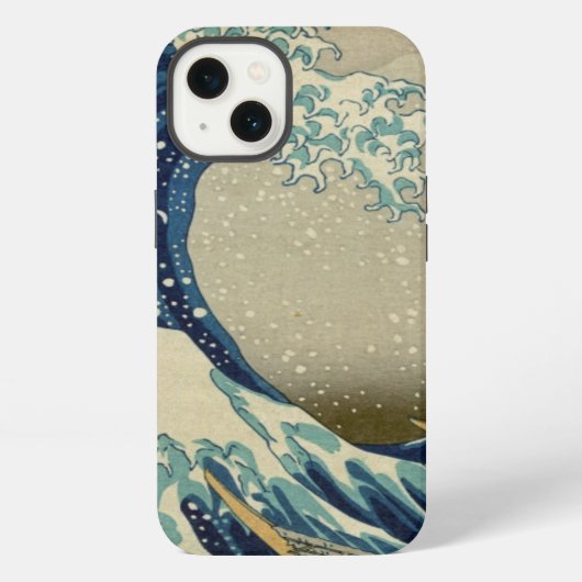 Big Ocean Wave Beige Handy Case iPhone Hülle (Rückseite)