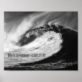 Big Ocean Wave Motivierend Poster (Vorne)