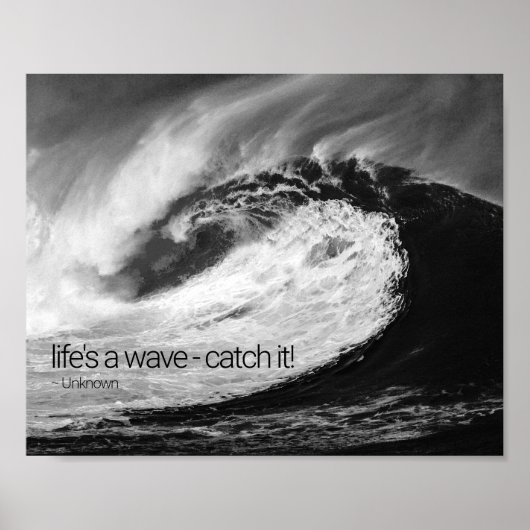 Big Ocean Wave Motivierend Poster (Vorne)