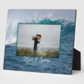 Big Ocean Wave Neu verheiratetes Foto Gift Plaque Fotoplatte (Seite)