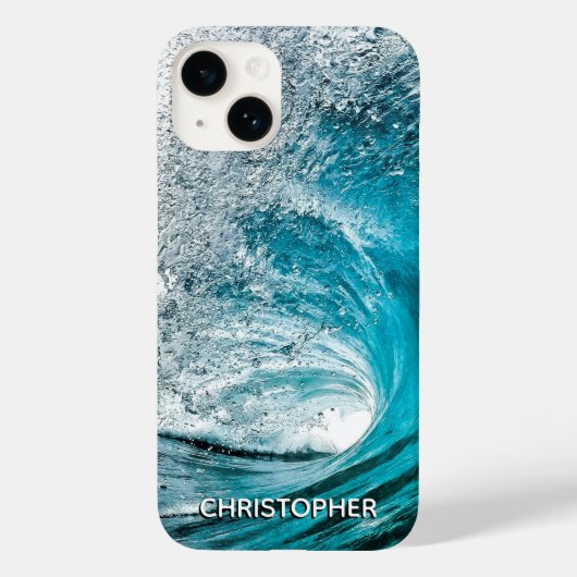 Big Ocean Wave Splash zum Hinzufügen Ihres Namens Case-Mate iPhone Hülle (Rückseite)