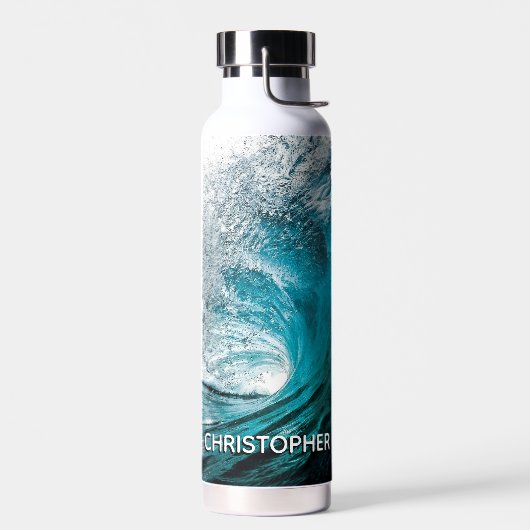 Big Ocean Wave Splash zum Hinzufügen Ihres Namens Trinkflasche (Links)