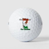 Big oder Go Gnome, Niedlich, lustig, risikoreich Golfball (Vorderseite)