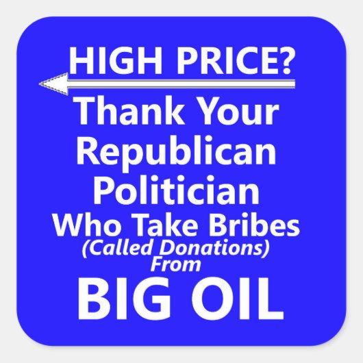 Big Oil Gas Pump Square Sticker (Vorderseite)