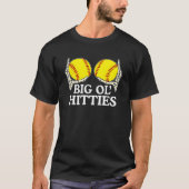 Big Ol Hitties Softball Funny Skeleton Hands Softb T-Shirt (Vorderseite)
