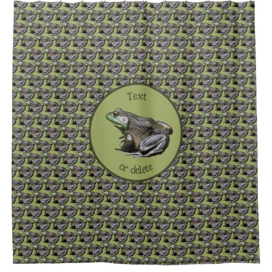 Big Old Bullfrog Natur Personalisiert Duschvorhang (Vorderseite)