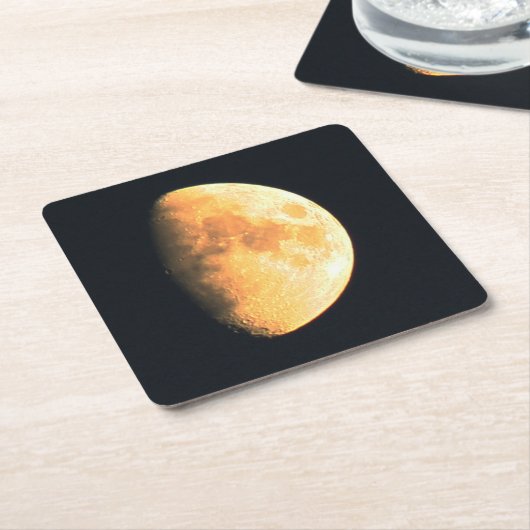 Big Old Moon Küste Rechteckiger Pappuntersetzer (angewinkelt)