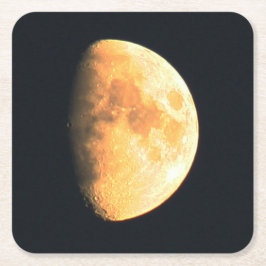 Big Old Moon Küste Rechteckiger Pappuntersetzer