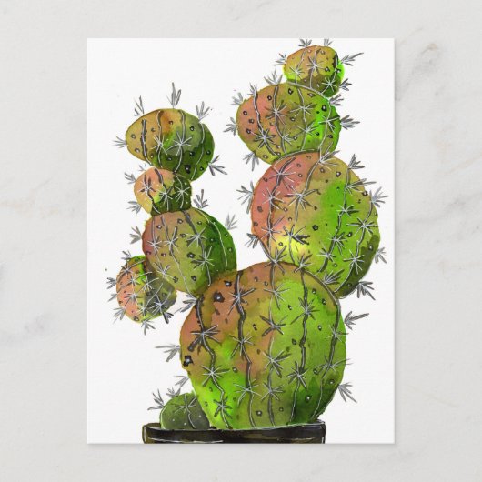 Big Old Stingy Cactus Postkarte (Vorderseite)