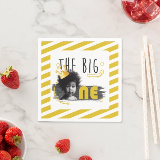 BIG ONE African American Baby Boy Serviette (Beispiel)