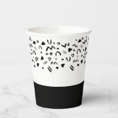 Big One Birthday 90s Squiggle Muster Papier Becher (Links)