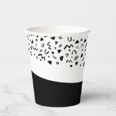 Big One Birthday 90s Squiggle Muster Papier Becher (Vorderseite)