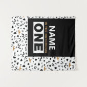 Big One Birthday Foto Background Tapestation Wandteppich (Vorderseite (Horizontal))