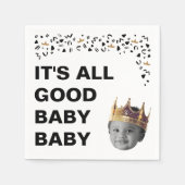 Big One Birthday Foto Napkins Serviette (Vorderseite)