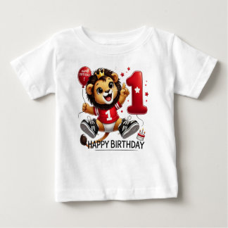 Big One Celebration: Löwe mit einem Ballon Baby T-shirt