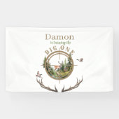 Big One Hunting First Birthday Banner (Horizontal)