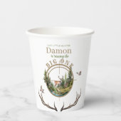 Big One Hunting First Birthday Pappbecher (Vorderseite)