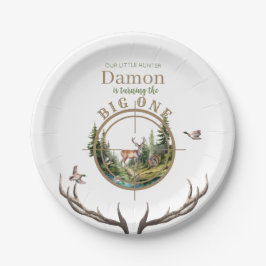Big One Hunting First Birthday Pappteller