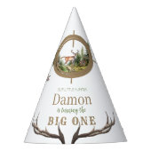 Big One Hunting First Birthday Partyhütchen (Vorderseite)