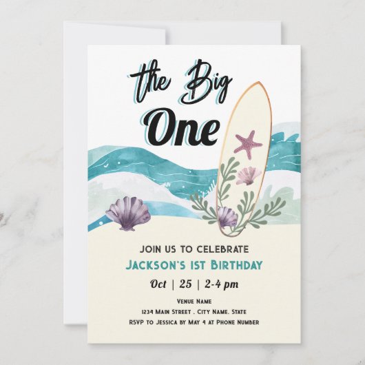 Big One Surfing 1. Einladung (Vorderseite)