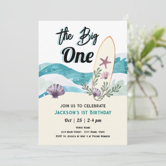 Big One Surfing 1. Einladung (Stehend Vorderseite)