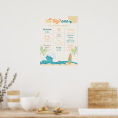 Big One Surfing Meilenstein Poster (Küche)