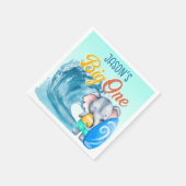 Big One Surfstrand 1. Geburtstag Party Elefant Serviette (Ecke)