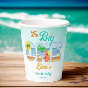 Big One Surfstrand Sommer Geburtstagsgeschirr Pappbecher