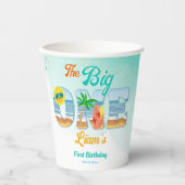 Big One Surfstrand Sommer Geburtstagsgeschirr Pappbecher (Vorderseite)