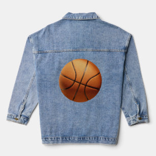 Big Orange Basketball, Ladys Denim Jacket Jeansjacke