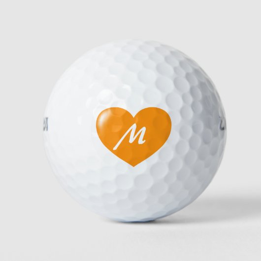 Big Orange Heft Monogram Template Golfball (Vorderseite)