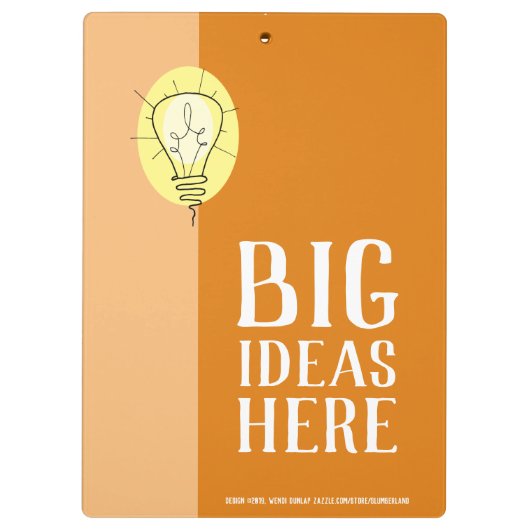Big Orange Ideas Clipboard Klemmbrett (Rückseite)