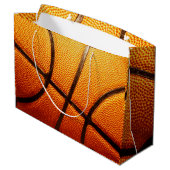 Big Orange Pimply Basketball, Große Geschenktüte (Rückseite Schrägansicht)