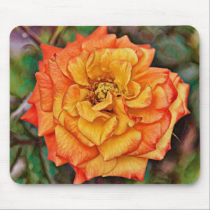 Big Orange Rose Art Mouse Pad Mousepad