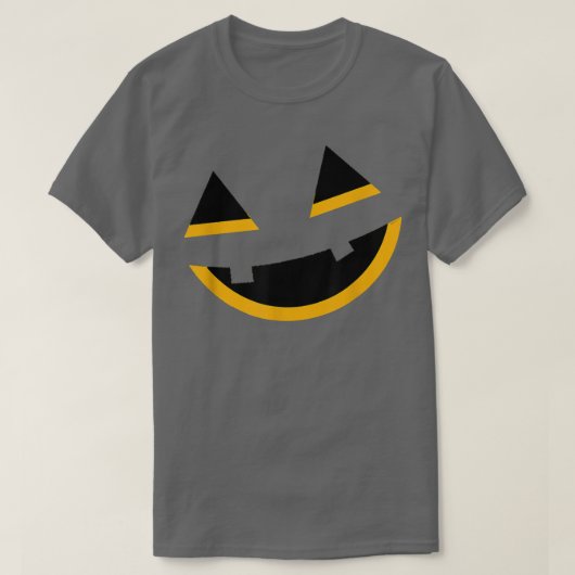 Big Orange Smiling Jack O Lantern Funny Halloween T-Shirt (Design vorne)