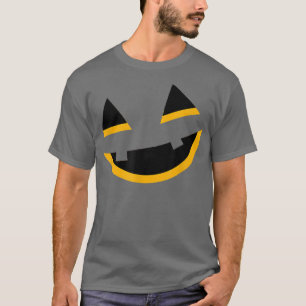 Big Orange Smiling Jack O Lantern Funny Halloween  T-Shirt