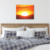 Big Orange Sunset Leinwanddruck (Insitu (Schlafzimmer))