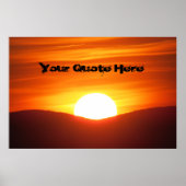 Big Orange Sunset Poster (Vorne)