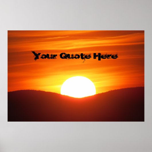 Big Orange Sunset Poster (Vorne)