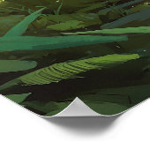 Big Orange Tiger im Dschungel Malerei Poster (Ecke)