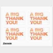 Big Orange Vielen Dank Rechteckiger Aufkleber (Blatt)