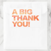 Big Orange Vielen Dank Rechteckiger Aufkleber (Tasche)