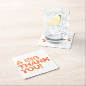 Big Orange Vielen Dank Rechteckiger Pappuntersetzer (Vor Ort)