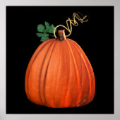 Big Orange Whimsical Pumpkin Poster (Vorne)