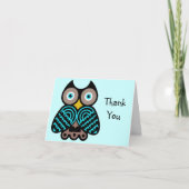 Big Owl Dankeschön Note Card Dankeskarte (Vorderseite)